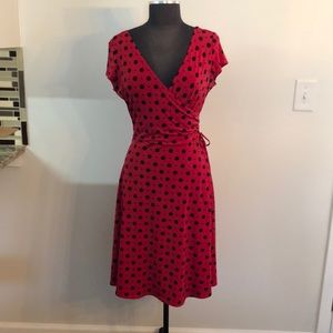 Red and Black Polka Dot Pinup/Rockabilly Dress